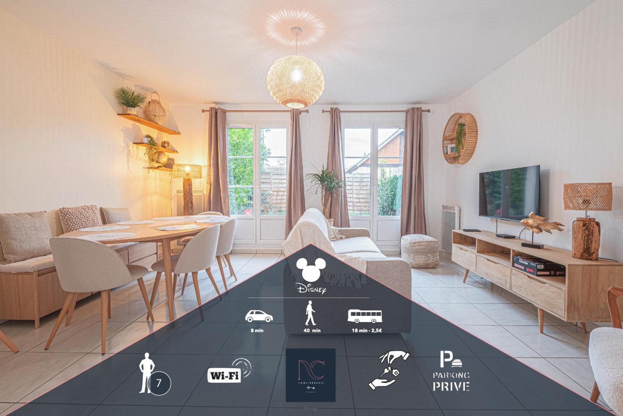 *Disneyland-Paris* 7Pers, Wifi, Parking Bailly-Romainvilliers Eksteriør bilde